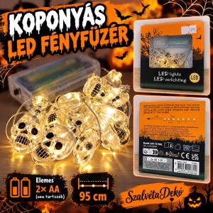Elemes, koponya alakú LED-fényfüzér, AX9-731940