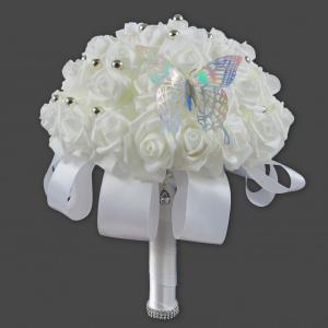 Esküvői rózsacsokkor pillangós 22x28cm