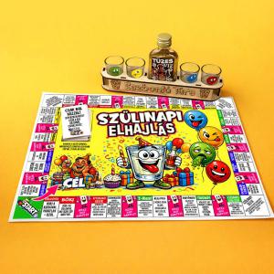 Észbontó Túra - Szülinapi Elhajlás - Vicces Szülinapi Ivós Társasjáték - Születésnapi Ajándék