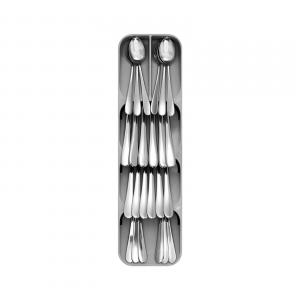 Evőeszköz tartó - 5 rekeszes - műanyag - 40 x 11 x 5,5 cm