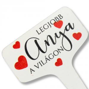 Fa beszúros tábla szögletes - A legjobb Anya... 3db/csomag