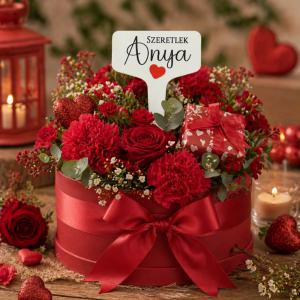 Fa beszúros tábla szögletes - Szeretlek Anya 3db/csomag