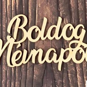 Fa Dísz Feliratok 10 -11cm x 3 cm - Boldog Névnapot – Kreatív hobby naturfa termék