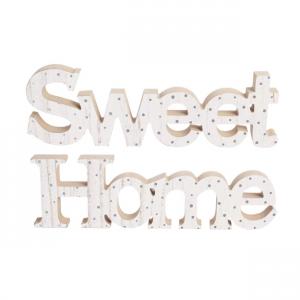 Fa felirat Sweet fehér/pöttyös 30x9cm