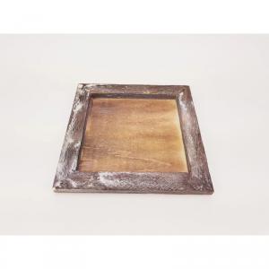 Fa keret négyzet alakú szürkésbarna 20x20cm