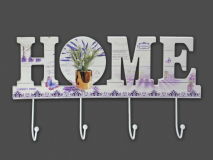 Fali akasztó Home 40x21cm 2f levendulás