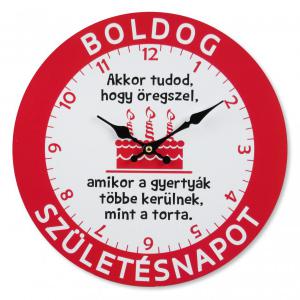 Falióra kerek Boldog születésnapot tortás 30cm