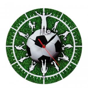 Falióra kerek focis zöld 28cm