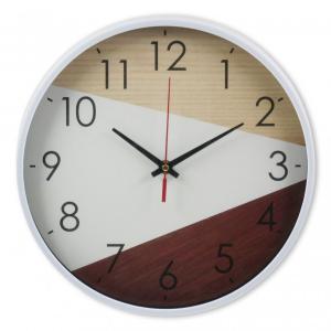 Falióra kerek natúr krém és barna színű 30cm