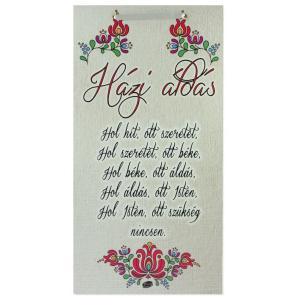 Fatábla 03. Házi áldás 26x50cm Matyó