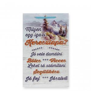 Fatábla Milyen egy igazi Keresztapa 16x26cm