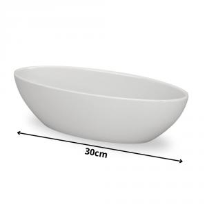 Fehér dekor tál 30x8,5cm műanyag kemény másolata