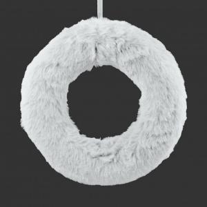 Félkoszorú fehér szőrme 25cm 457108