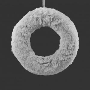 Félkoszorú szürke szőrme 20cm 457100