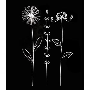 Fém dekorációs beszúró fehér 23*16 cm 3 db