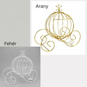 Fém tökhintó arany vagy fehér 30x15cm