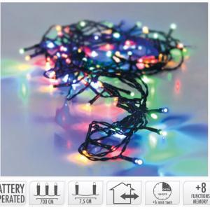 Fényfüzér 96 LED-es programos elemes (elem nélkül) multi color