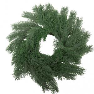 Fenyő koszorú szürkészöld D30cm