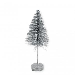 Fenyőfa dekoráció ezüst/fehér 25cm CAA721010 2f