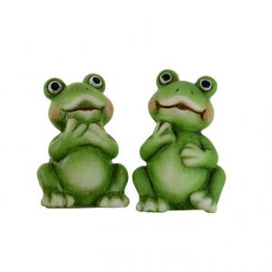 Figura béka kerámia 5.5x4.2x8.4cm 2féle zöld