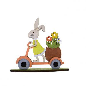 Figura fa 15*13.5*3.5cm nyúl rolleren narancs