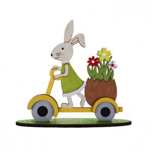 Figura fa 15*13.5*3.5cm nyúl rolleren sárga