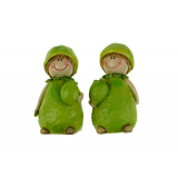 Figura gyerek poly 3.5*3*7cm lime jelmezben 2féle zöld