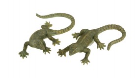 Figura gyík poly 14*9*4cm 2féle zöld