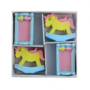 Figura hintaló + járóka poly 5,3cm s/4 kék