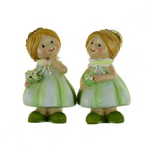 Figura lány poly 5*4*8.5cm 2féle zöld