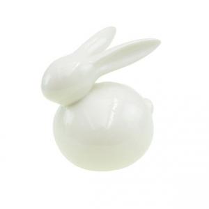 Figura nyúl kerámia 16*9.5*15.5cm fehér