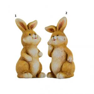 Figura nyúl kerámia 5.5*5.5*10cm 2féle barna