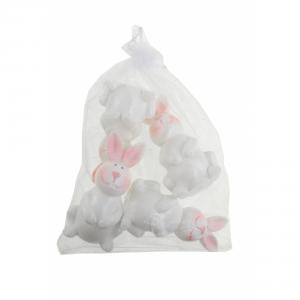 Figura nyúl műa. 6*10,5cm s/4db fehér
