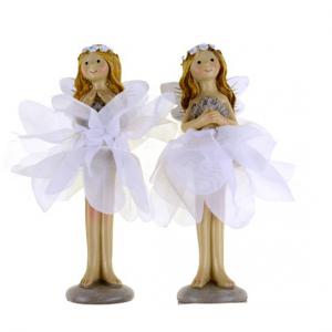 Figura tündér poly 7*6*11.5cm 2féle fehér