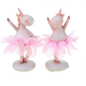 Figura unikornis szoknyában 9*8*12.5cm 2féle rózsaszín