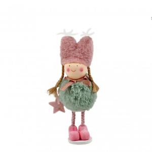 Fiú/lány álló pasztell plüss ruhában 18cm 630308 2f