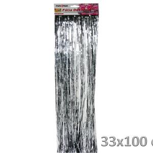 Fólia dekoráció rojt ezüst 13x100cm