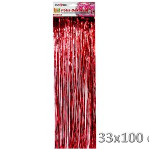 Fólia dekoráció rojt piros 13x100cm