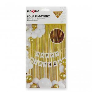 Fólia függöny arany 1x2m