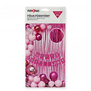 Fólia függöny rózsaszín 1x2m