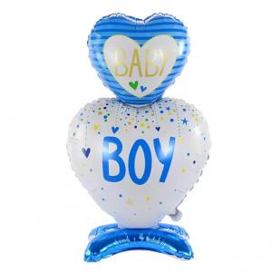 Fólia lufi szív baby boy 110cm