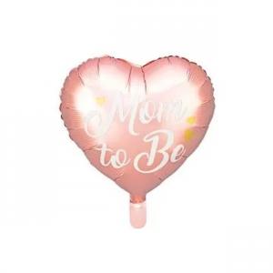 Fólia lufi szív pasztel rózsaszín 35cm- Mom to Be