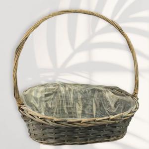 Fonott csemeg kosár szürke óriás 50cm