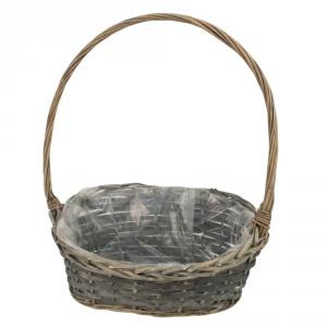 Fonott csemege kosár szürke nagy
