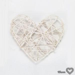 Fonott hálós szív 15cm
