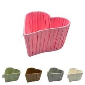 Fonott kaspó Szív 1/144 – 16,5x15,5x9,5 cm, 5 színben