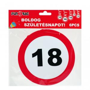 Függő spirál 18-as évszámos 6db 18cm