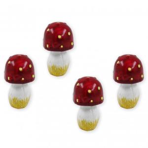 Gomba dekoráció 4db 3,8cm