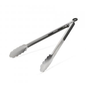 Grill csipesz - 34 cm - rozsdamentes acél  fekete