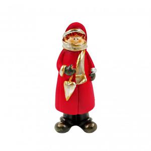 Gyerek figura piros kabátban 12cm 39896 2f